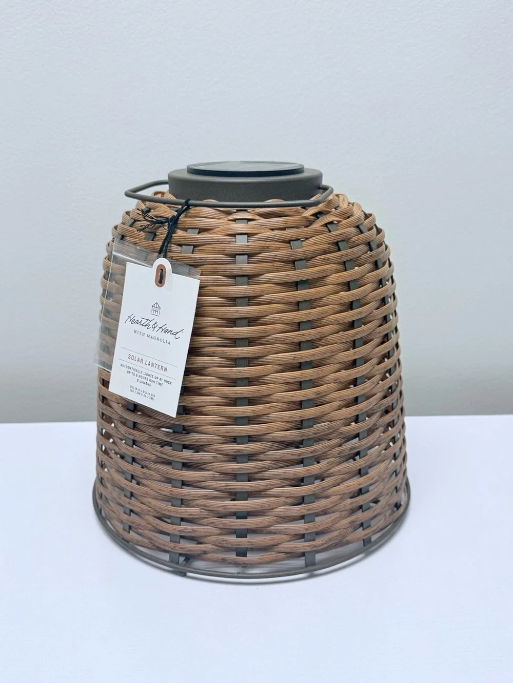 Set of 2 Woven Solar Lanterns by Hearth & Hand™ w/ Magnolia, 17.25” & 9.75” tall